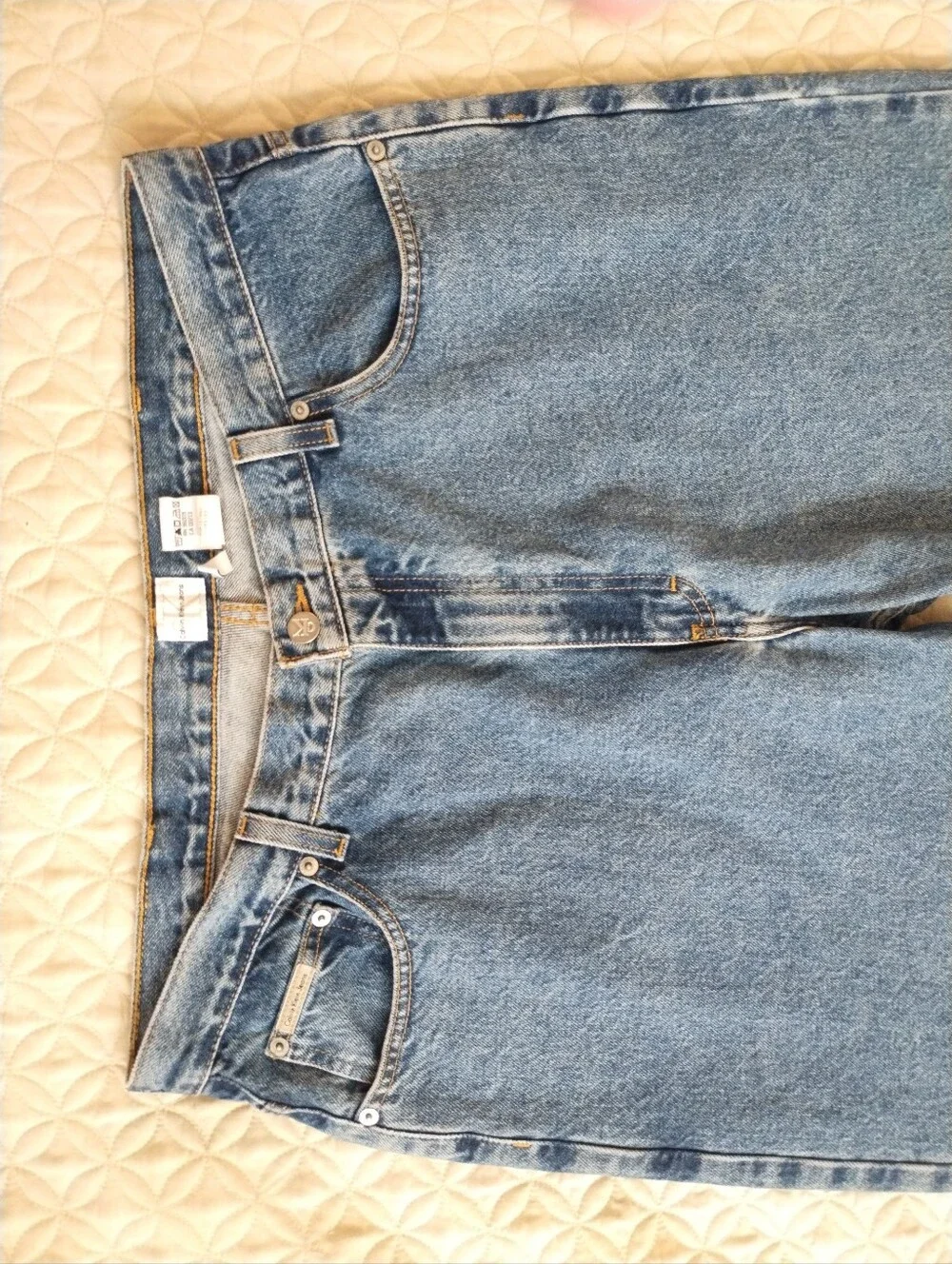 Vintage 90s Calvin Klein BMPP171 Easy Fit Jeans 38x32 Double Stone